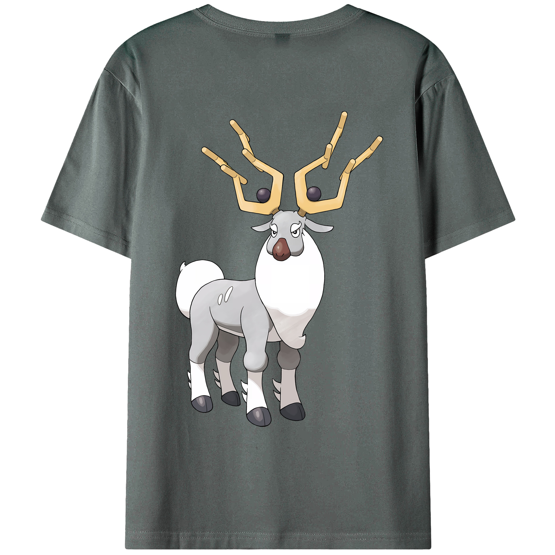 （画像用） ポケットモンスター Pokémon 綿100％ メンズ半袖Tシャツ（バックプリント） 通気性